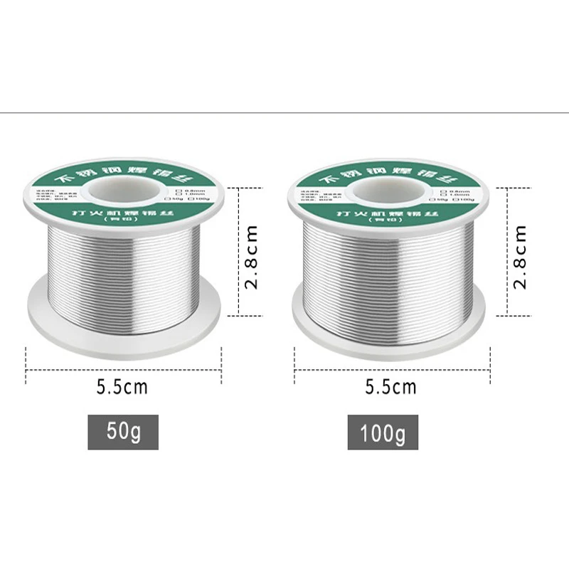 50g/100g fio de estanho de solda ecológico baixo derretimento fácil derreter fio de solda prata universal haste de solda fio de solda com núcleo