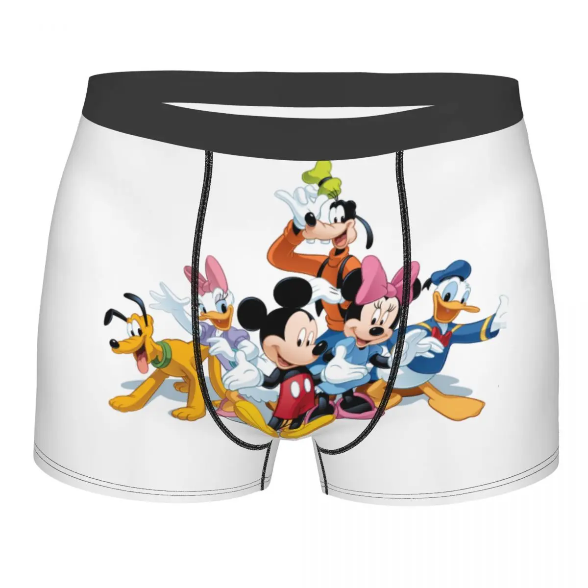 Custom Mickey Mouse Minnie Boxers Shorts Men's Disney Cartoon Briefs Underwear Fashion Underpants