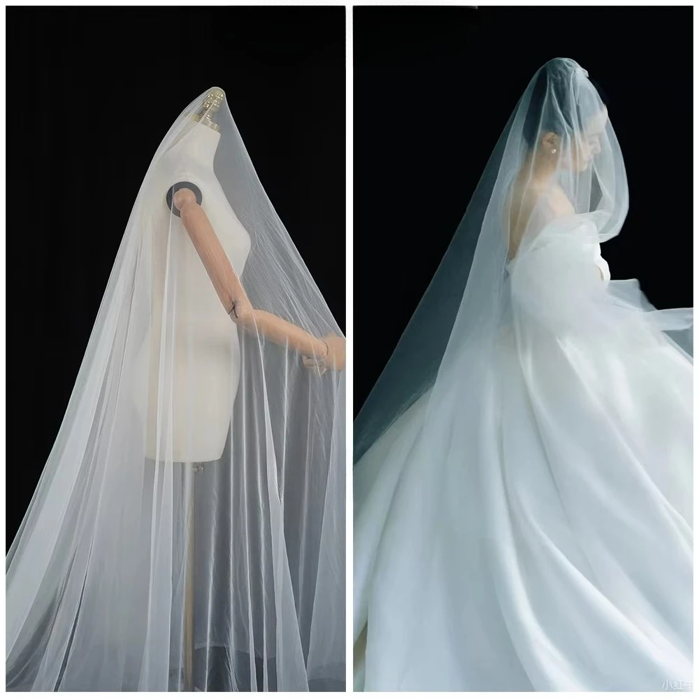 Mistlace 3 Meters Width Mesh Tulle for Bridal Veil Quality 20D Nylon Sheer Netting Fabric Soft Tulle 300cm for Wedding ML79
