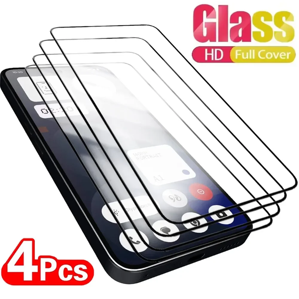 

4PCS Full Cover Screen Protector For Nothing Phone 3A Pro Tempered Glass For Nothing Phone 3A Pro Protective Glass