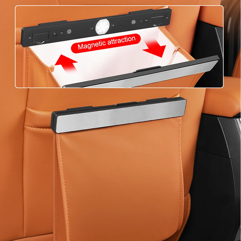 NEW1 For Haval H9 2024 2025 New H9 2nd II Rear Garbage Bag Seat Back Hanging Chair Back Storage Bag leather Interior Accessories