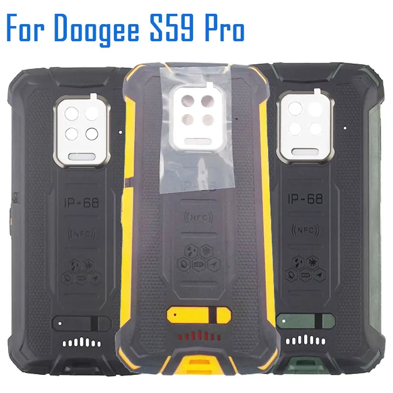 Oryginalna obudowa baterii Doogee S59 Pro ochronna obudowa baterii tylna pokrywa + odcisk palca + akcesoria mikrofonowe do Doogee S59 Pro