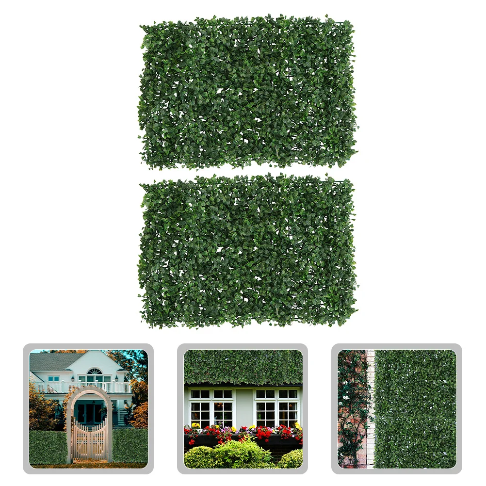 

2pcs Artificial Plant Wall Greenery Backdrop High Density Simulation Plants For Wedding Garden Indoor Outdoor Decor Fake Grass