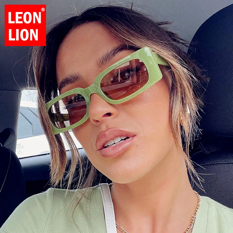 

LeonLion 2023 Rectangle Sunglasses Women Luxury Brand Eyewear Women Designer Glasses for Women/Men Lentes De Sol Mujer UV400