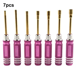 7pcs 2/2.5/3/3.5/4/4.5/5mm Hex Screwdriver Kit Hex Nut Driver Set Wrench Hexagonal Screwdriver For Rc Car Helicopters Driver Too