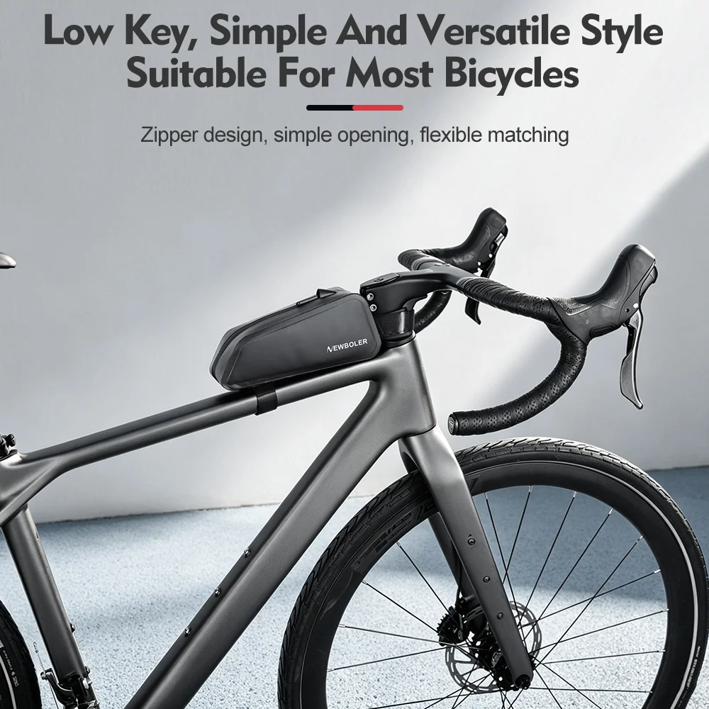 NEWBOLER Fahrradtasche 1,5L Tragbare Rahmen-Vorderrohrtasche für MTB und Rennrad, Große Kapazität EVA-Fahrradtasche – Detail 13