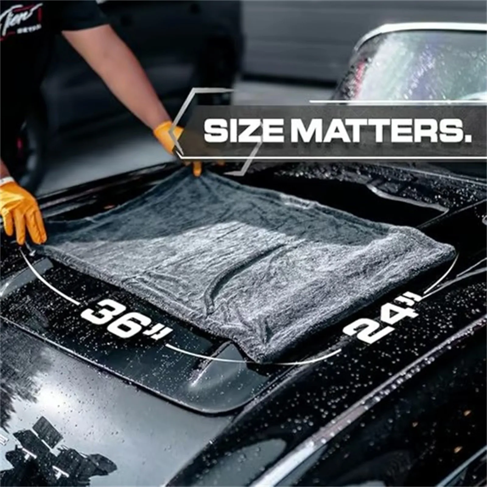 

1-регулируемое автомобильное сушильное полотенце для детализации автомобиля без полос, XL, 1300 GSM, ультрамягкая микрофибра премиум-класса, полотенца из микрофибры с витой петлей