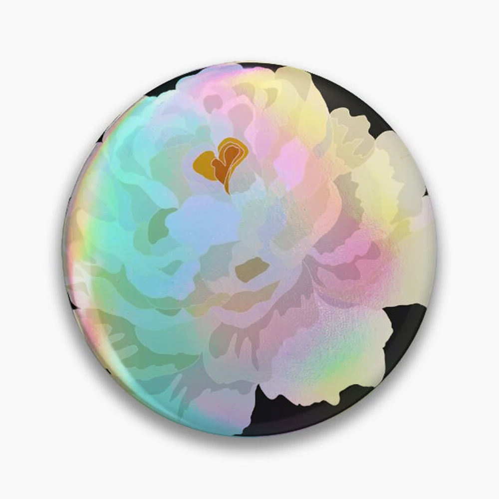 Oliver Tree Minimalist Signature Fan Art Pin Holographic Star Heart Pin Brooches Laminated Button Fashion Accessory