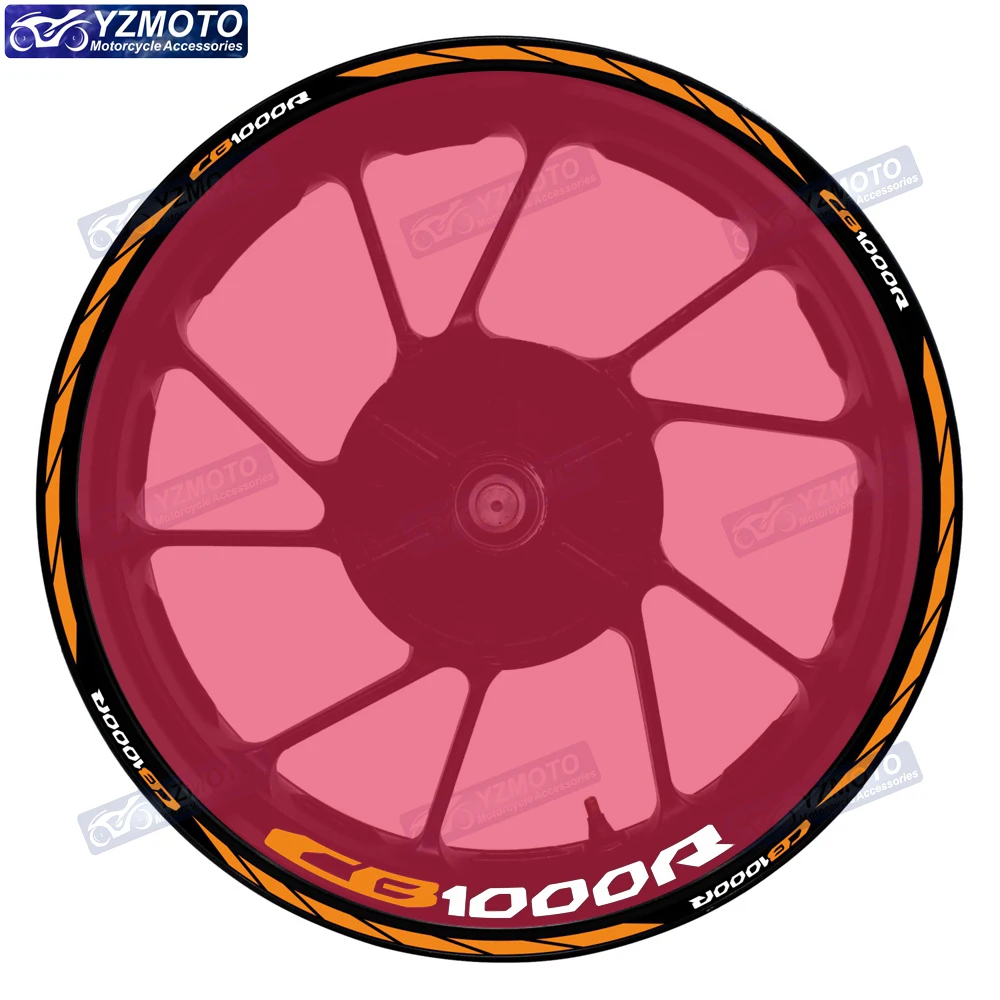 

For Honda CB1000R Motorcycle Racing 17 Inch Front And Rear Wheel Hub Sticker Decal Waterproof Reflective Rim Stickers Decorative