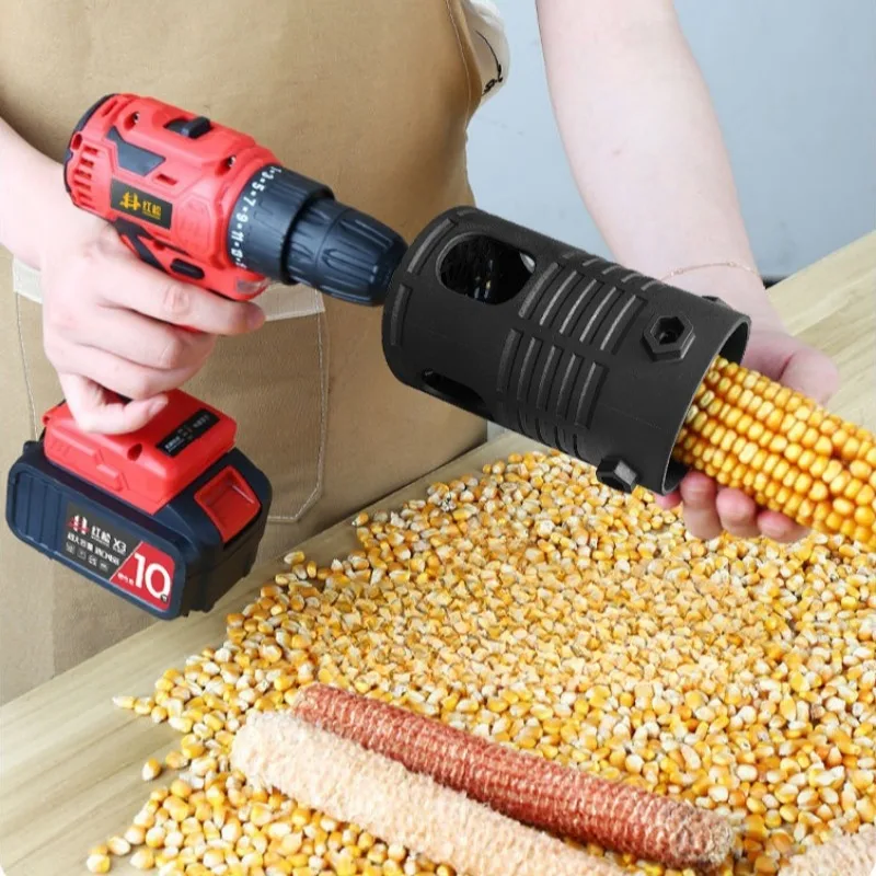 Corn Thresher Splitter Remover Thresher Serrated Corn Stripper Peelers Cob Automatic Machine Small Electric Tool Grain Planer