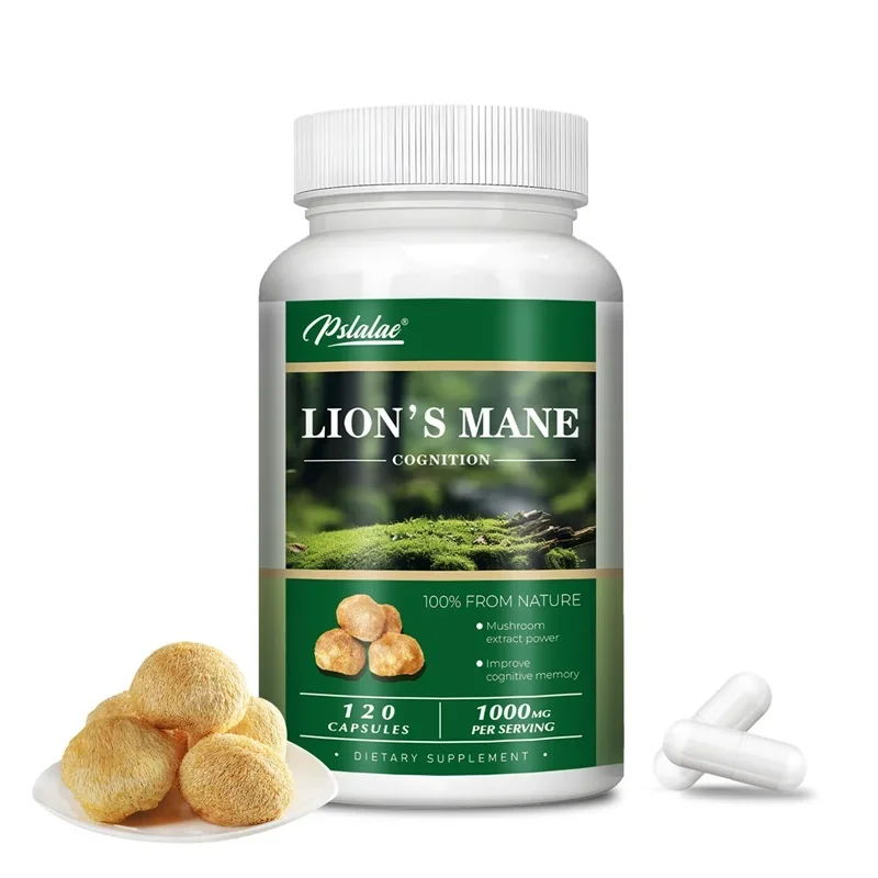 Lion's Mane Capsules - เพิ่มการทํางานของสมอง เสริมความสามารถทางปัญญา บรรเทาความเครียด รองรับภูมิคุ้มกัน