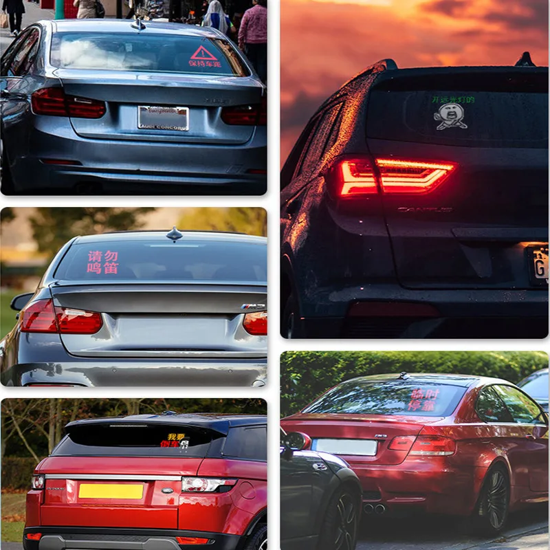 نافذة السيارة الخلفية LED التعبير الرائع شاشة السيارة سطح المكتب الديكور APP شاشة بكسل شاشة LED التعبير جو الشاشة