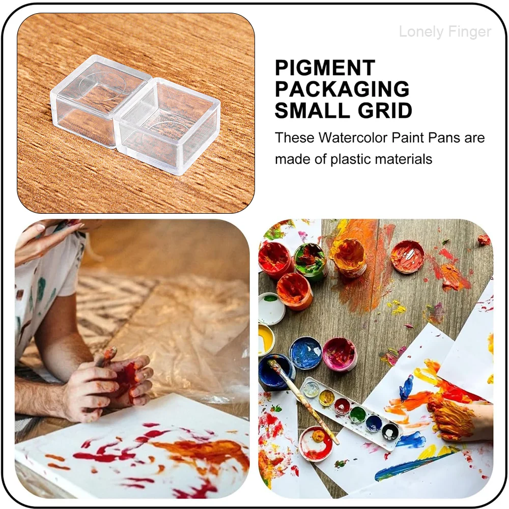 50/100 قطعة 0.5 مللي مقلاة ألوان مائية من البلاستيك الشفاف مقالي فارغة لطلاء الألوان المائية لوحة فناني بلاستيكية الغواش #4