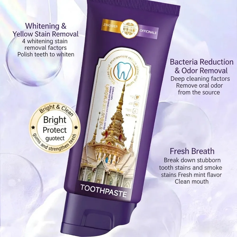 usge-teeth-care-free-shipping-coconut-carbon-white-black-ginger-toothpaste-thailand-remove-stains-effectively-clean-plaque