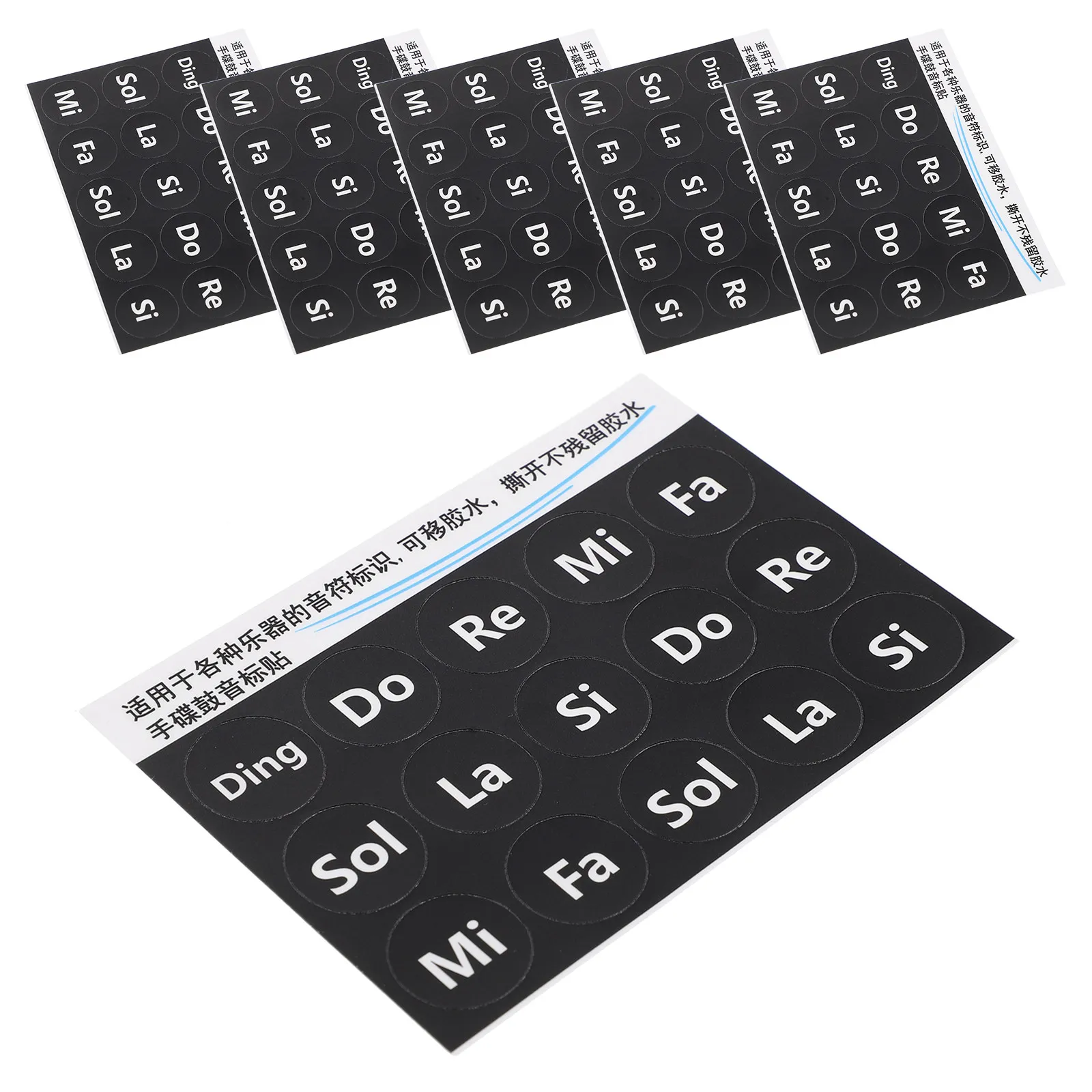 6Pcs Steel Tongue Drum Note Labels Gold-Embossed Easy-to-Read Adhesive Music Stickers Beginner Tongue Drum Practice Aid Teaching