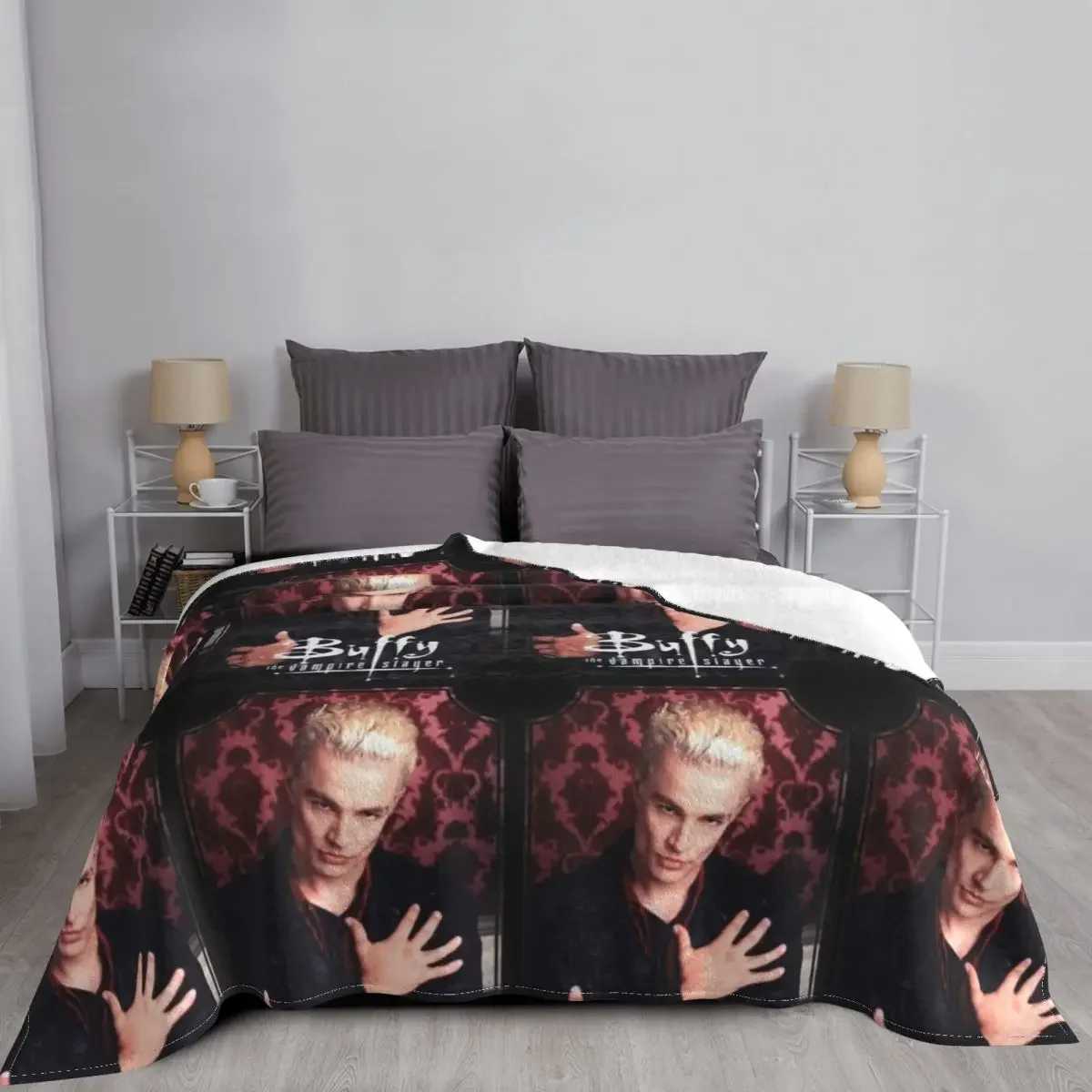 BUFFY - SPIKE coperta da tiro decorativa divano letto letto coperte carine alla moda