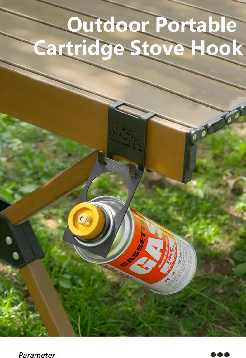 Robuster Outdoor-Butangasbehälter-Aufhängeclip Tragbarer Kanister-Haken für Campingkocher Reisezubehör – Detail 3