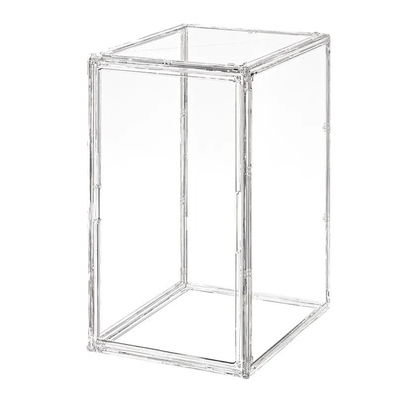 Doll Display Cabinet Transparent Dustproof Moisture Proof Storage Box Compatible with Plush Toys Action Figures Collectibles