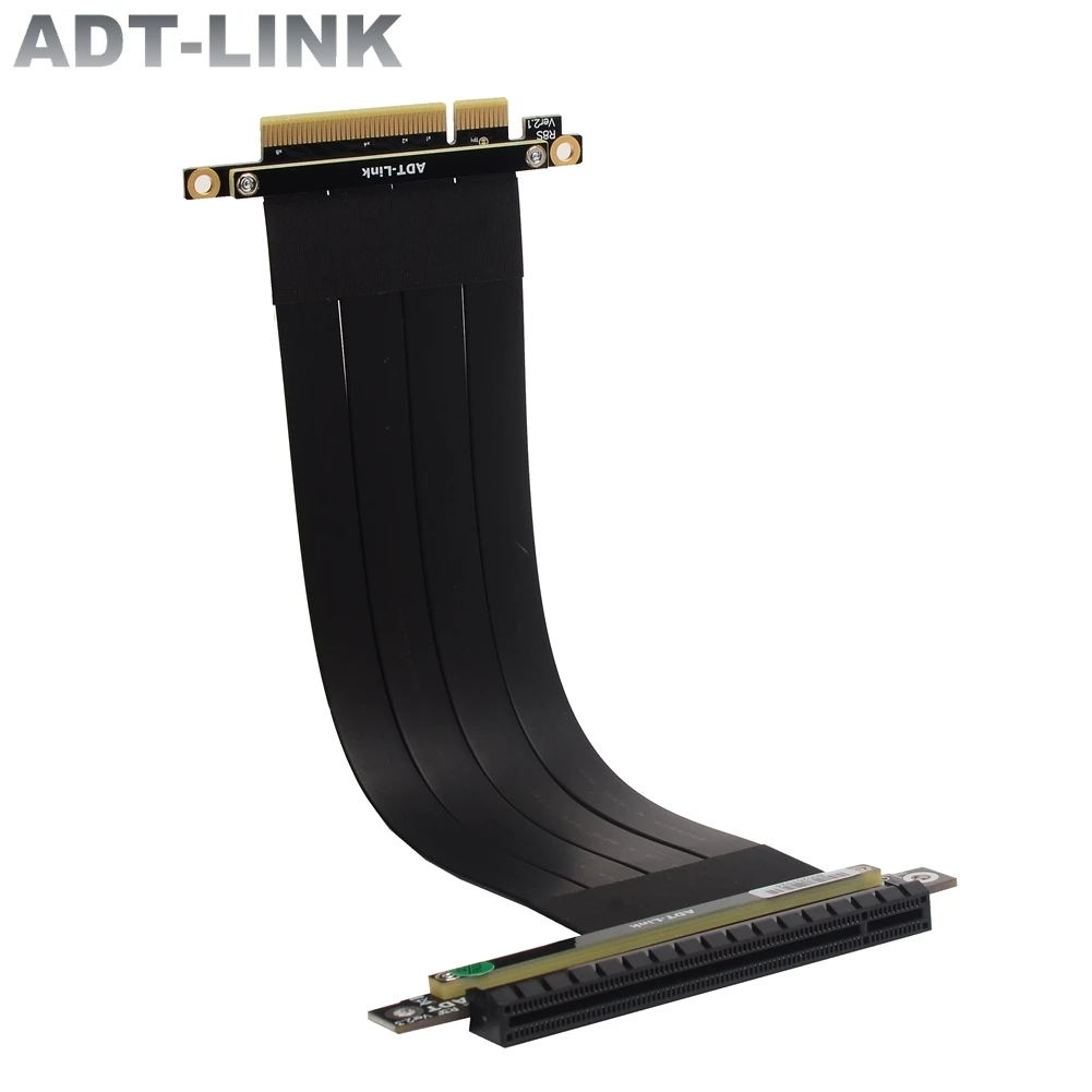 ADT-Link PCI Express 3.0 x8 to x16 Riser Cable Male-to-Female Adapter RTX 3060 Graphics Cards AMD NVIDIA GPU ETH Mining Extender