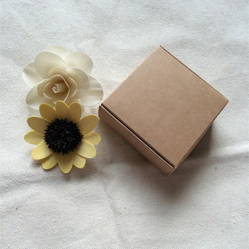 100pc 40 sizes Kraft paper box, brown cardboard handmade soap box, white craft paper gift box,black packaging jewelry box black