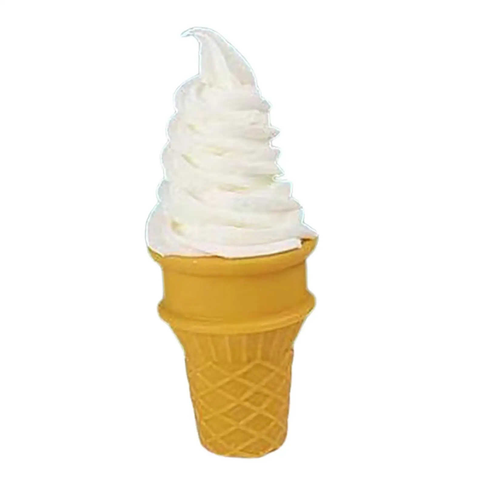 Fake Ice Cream Cone Simulation Ice Cream Artificial Model Faux Pretend Food Toy Display Sample Cold Drink Dessert PVC Material