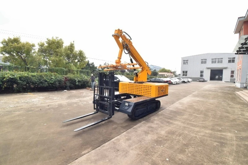 Customized Solar Panel Mounting Machine With Hydraulic Crawler Vacuum Lifter For Panel Installation