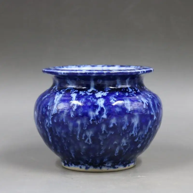 

Китайская песня Jizhou Kiln Синяя глазурь Фарфоровая курильница Курильница 3,74 дюйма