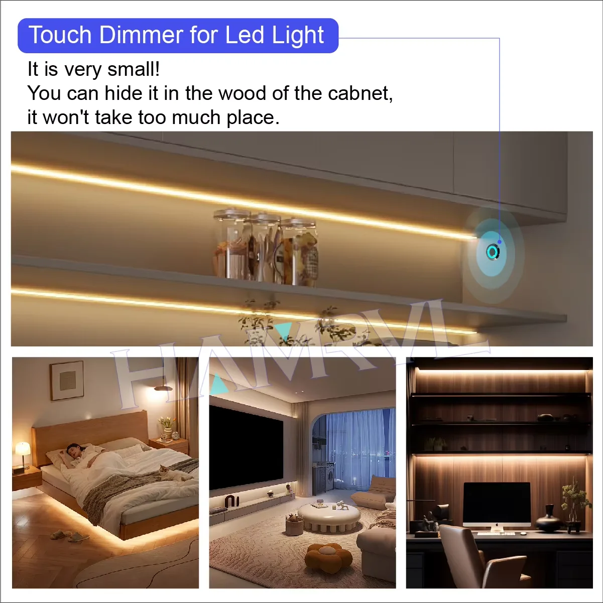 1-2pcs led Dimmer 12v Touch Switches For LED Strip Light Stepless Dimmable Brightness Controller DC 5V-24V Light Dimmer Control