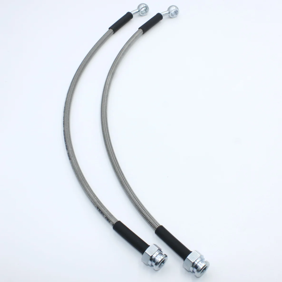 1Pair 10mm 20° Banjo + 3/8-24 Female Inverted AN3 Stainless Braided Universal Hydraulic Brake Hose Clutch Oil Line Tube