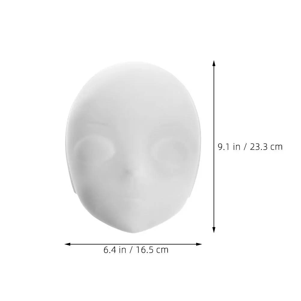 2Pcs Fox Face Blank White PVC Masks Matte Paintable Masquerade Masks DIY Halloween Cosplay Accessories Plain Masquerade Mask
