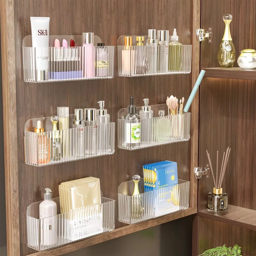 Wall Mounted Storage Box Multi-Functional Organizer for Daily Use Ideal Storing Cosmetics Drugs Lipstick - Tightly Packaged