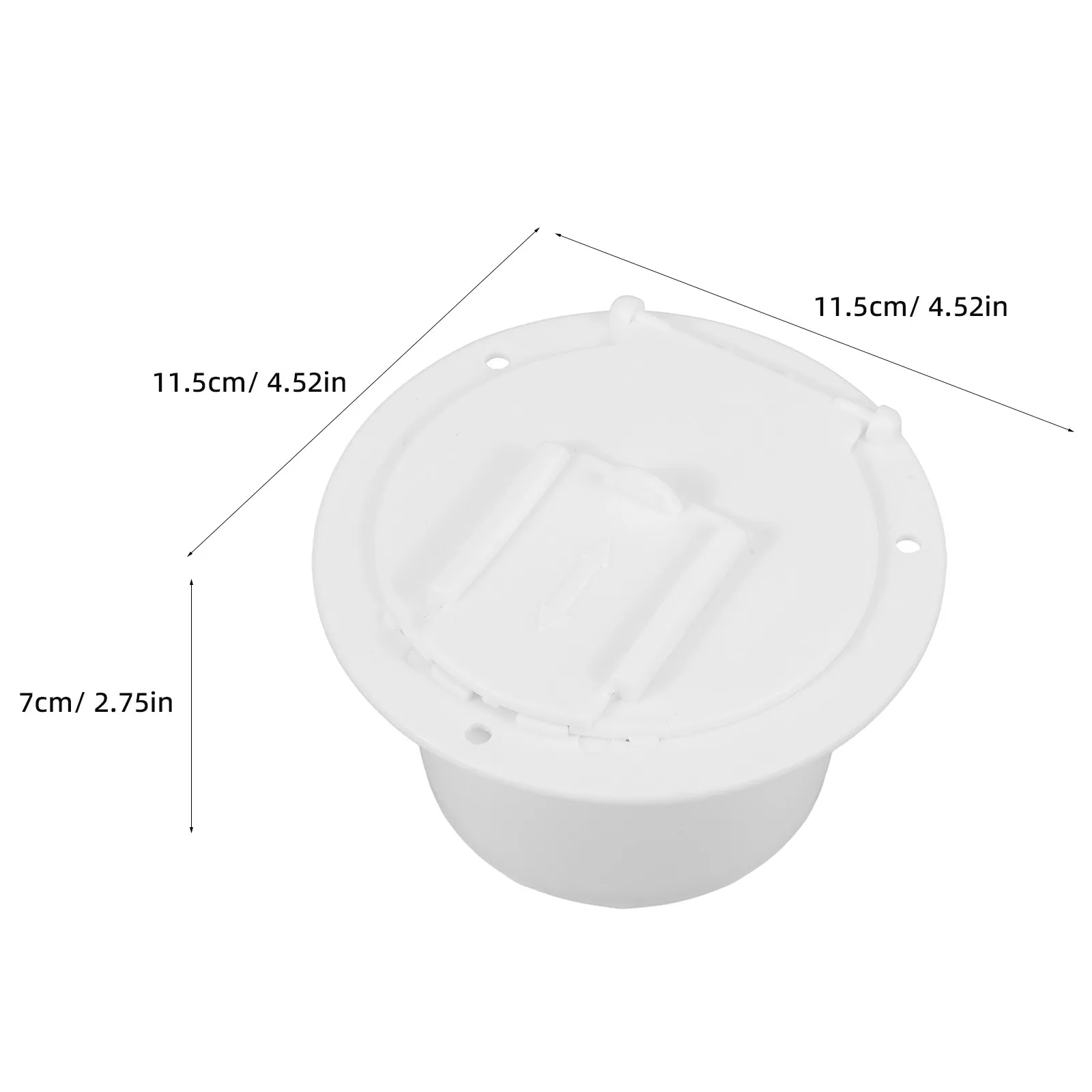 2Pcs Rv Boat Round Cable Hatch Heavy Duty Plastic Marine Waterproof Cable Entry Hatch Deck Gland Wire Outlet Cover Camper