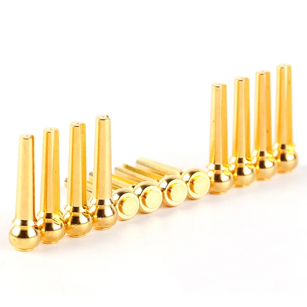 

6pcs Guitar Bridge Pin Premium Copper Stable Frequency Acoustic Folk Guitars Replacement Metal Dowels Brass Studs Guitar