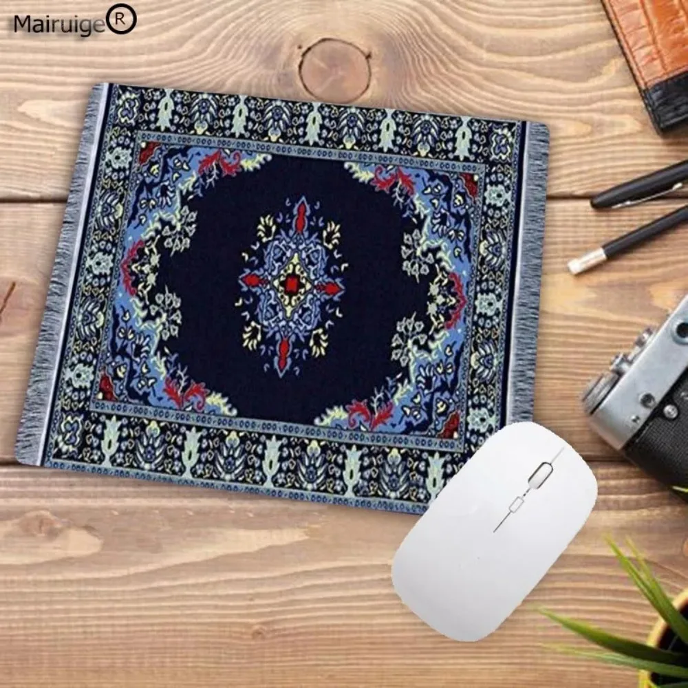 Tea cup pad, Persian carpet-style mouse pad, computer small mouse pad, patterned office rubber pad, 22x18 cm non-slip pad, deskt