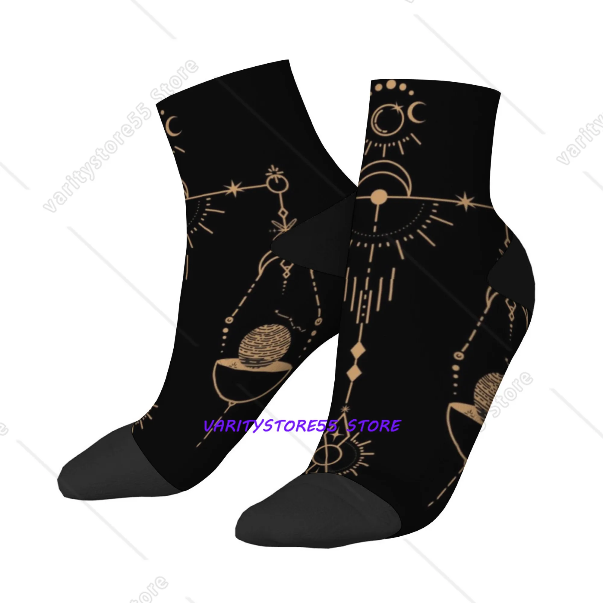 

Constellation Short Socks Polyester Blend Comfortable Casual Socks for Women Men Unisex Soft Breathable Lightweight Fashionable