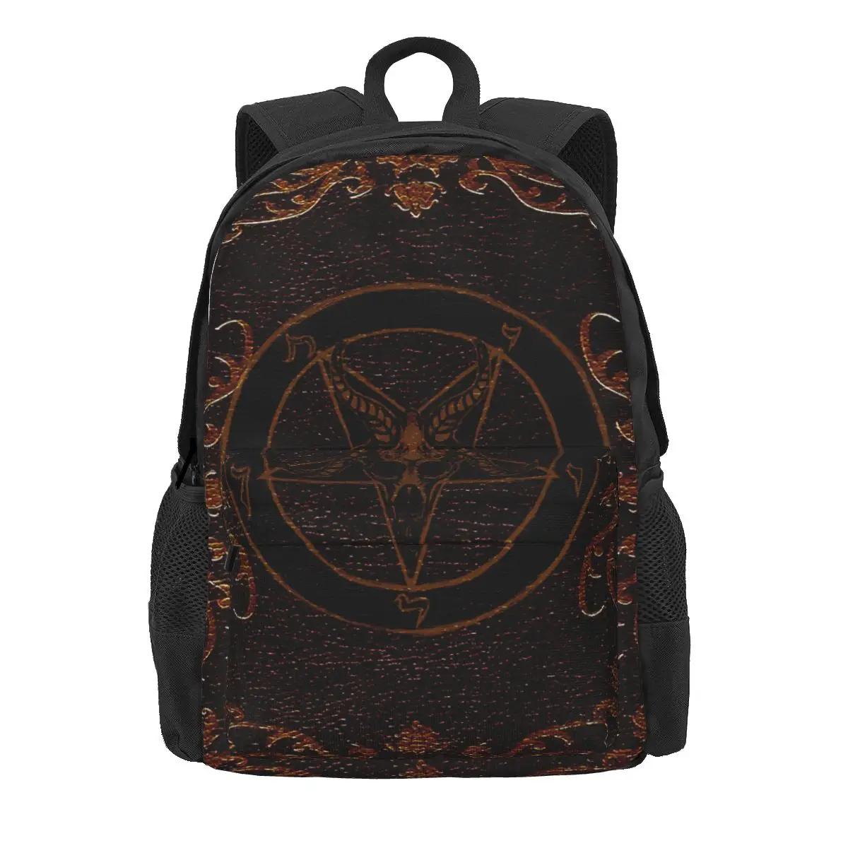 Baphomet grimoire mochila feminina impressão 3d moda crianças saco de escola portátil adolescente à prova dteenage água viagem