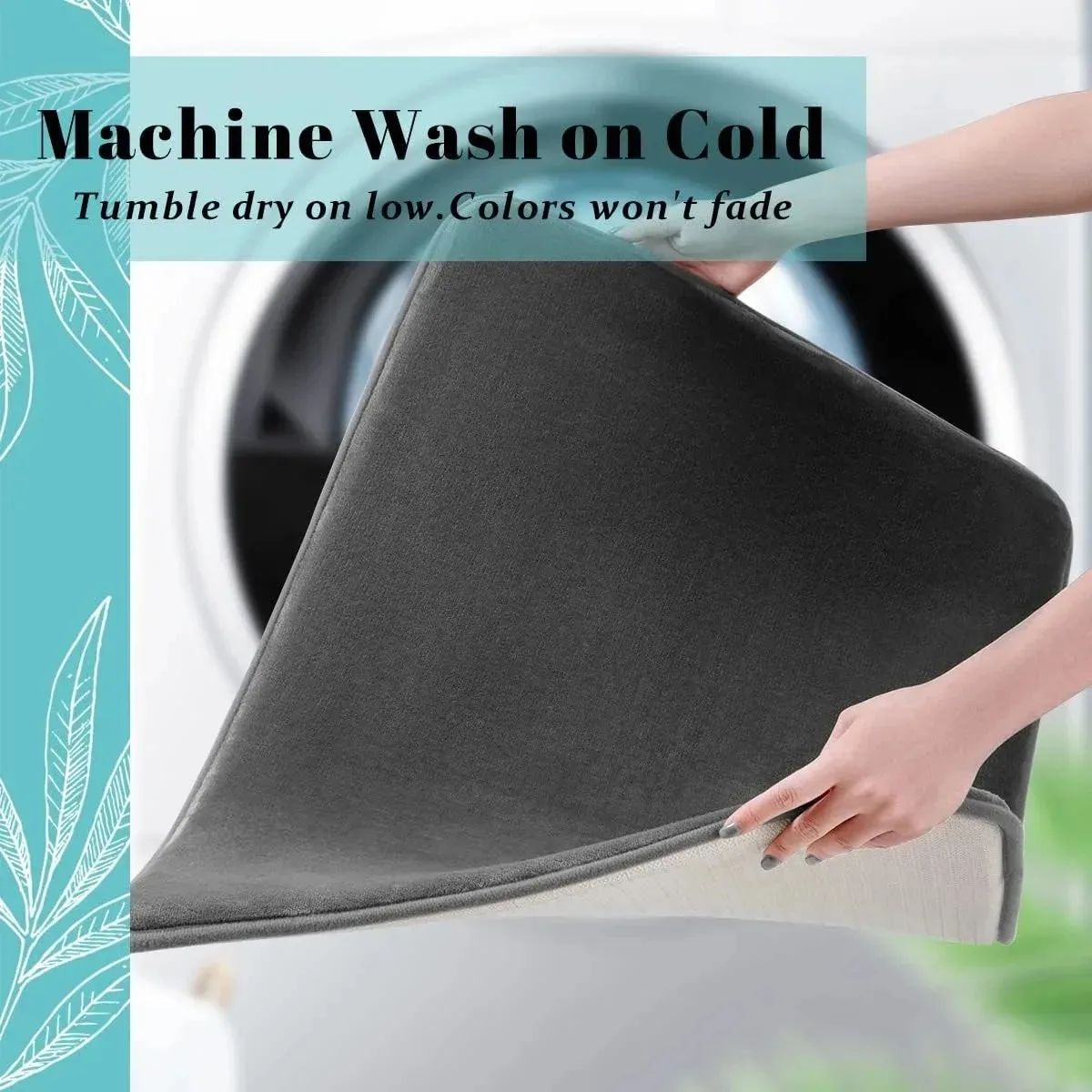 Absorbent Quick Drying Floor Mat Non Slip Bath Mat Anti Slip Coral Velvet Bathroom Floor Mat Door Mat Home Decoration Door Mat