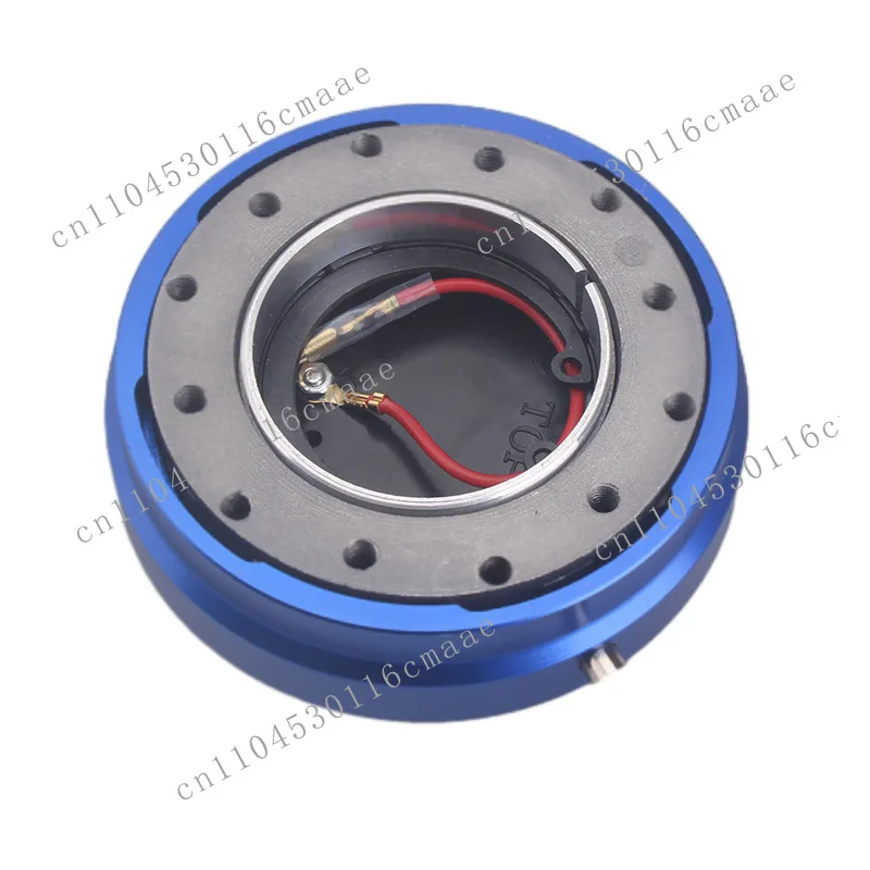 Blue/Red/Black, Thin, Universal 6-Hole Steering Wheel Quick Release Hub Adapter Snap-On Boss Kit