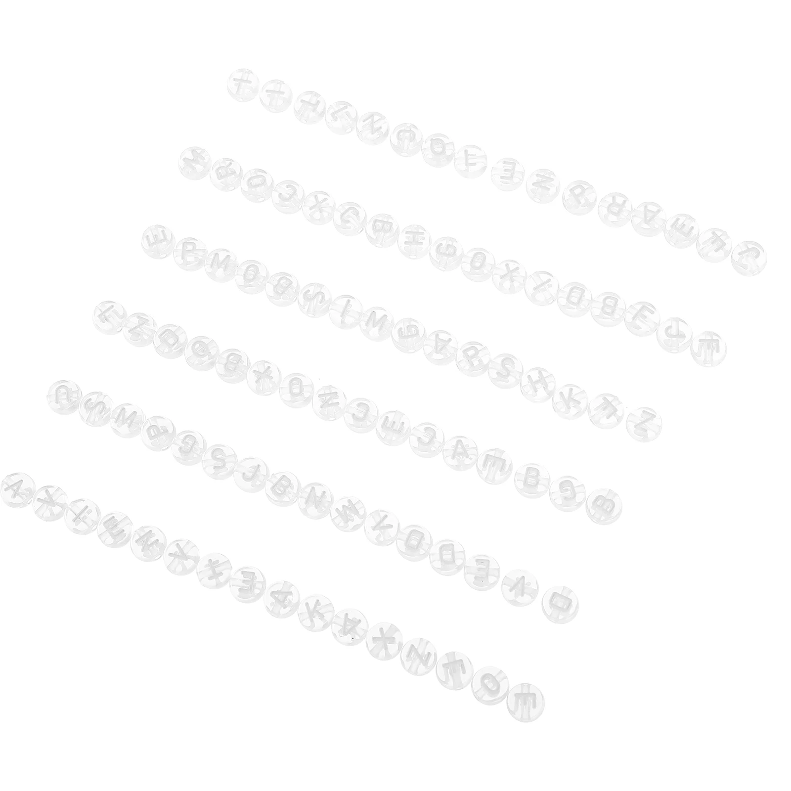 

1000 Pcs Letter Beads Alphabet Jewelry Accessories Diy Bracelet Making Friendship Space White Round