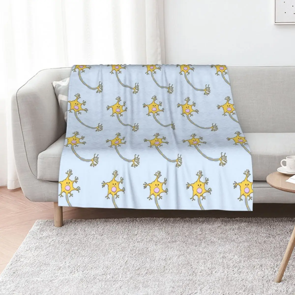 Cute Neuron Throw Blanket Soft Beds Designers warm for winter Hair Decorative Sofas Decorative Sofa Blankets