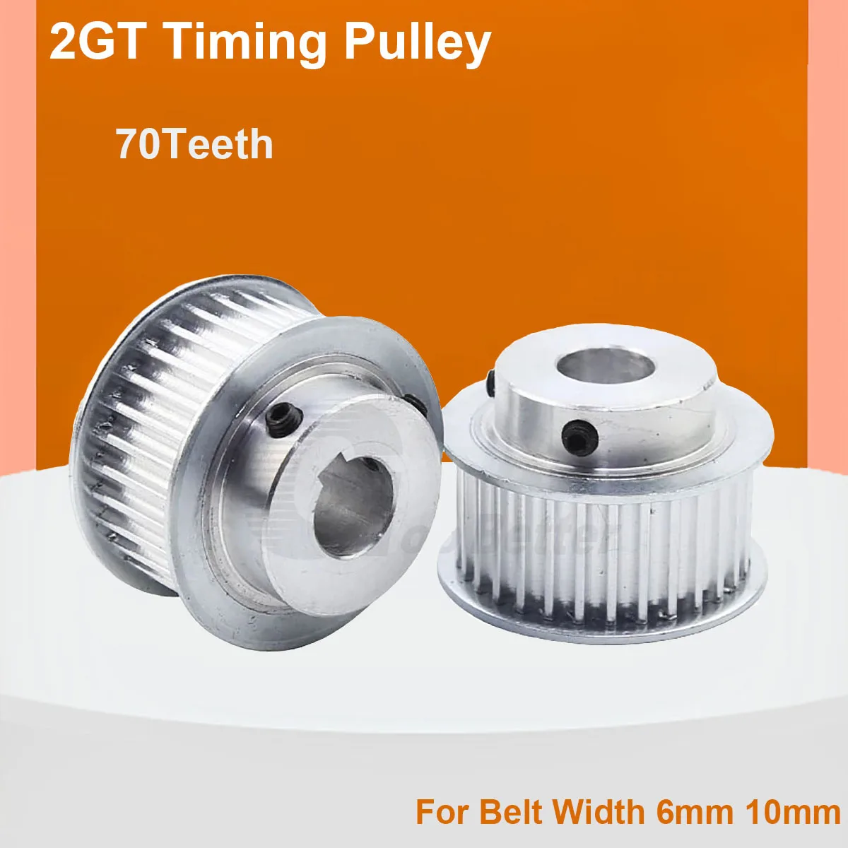 

GT2 2GT Timing Pulley 70 Teeth Wheel Bore 5/6/6.35/8/10/12/12.7/14/15-25mm for Belt Width 6/10mm 3D Printer Parts Accessories