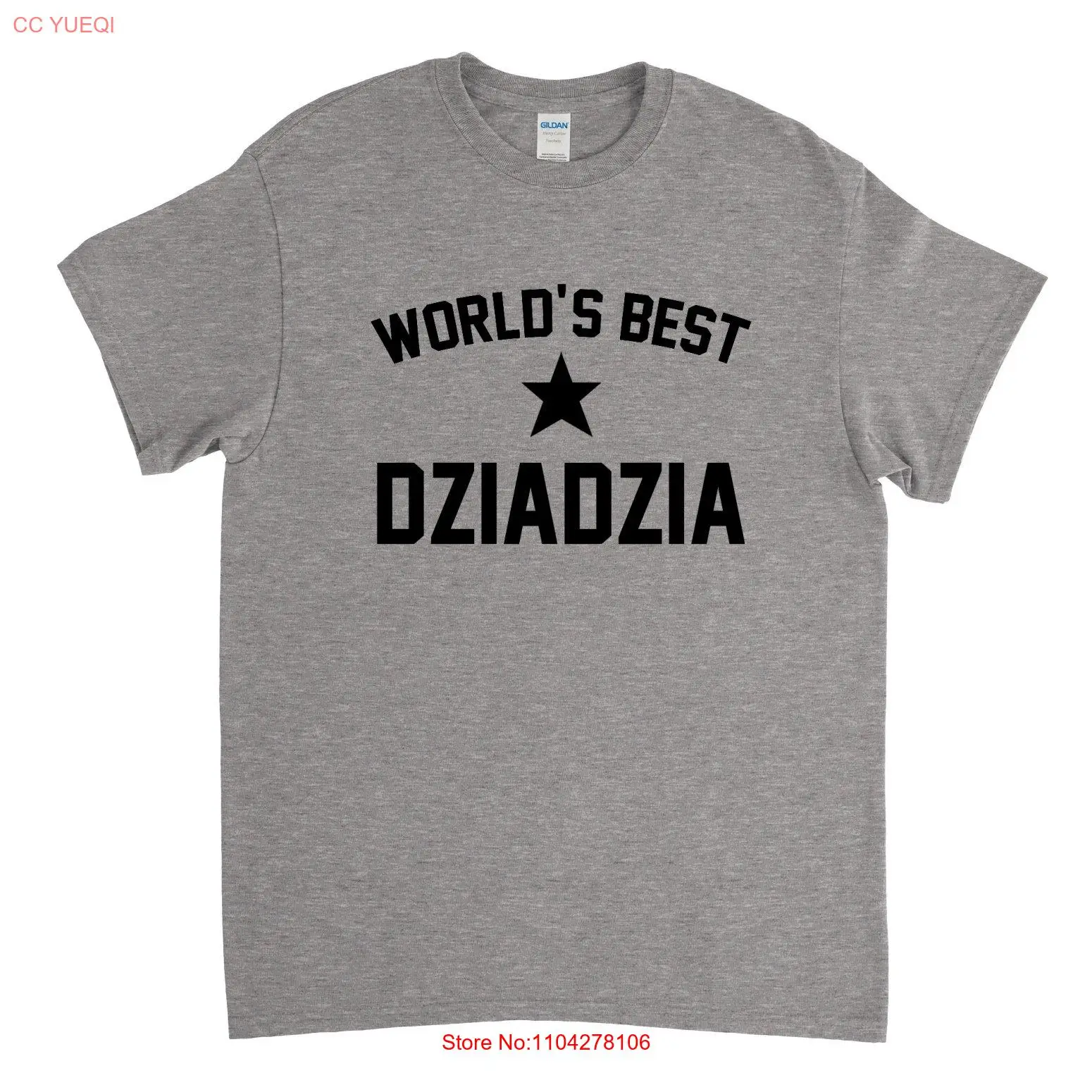 

World's Best DziaDzia T Shirt for long or short sleeves
