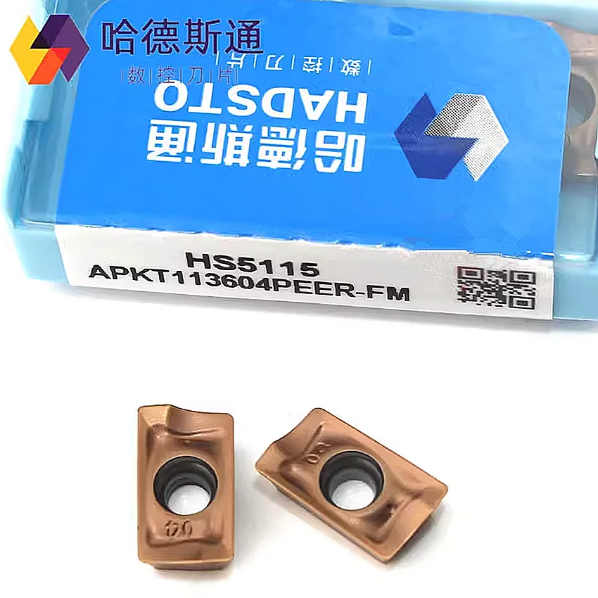 

APKT113604PEER-FM HS5115 APKT113604 HADSTO CNC карбидная вставка фрезерная вставка для высокопрочной стали, нержавеющей стали, чугуна