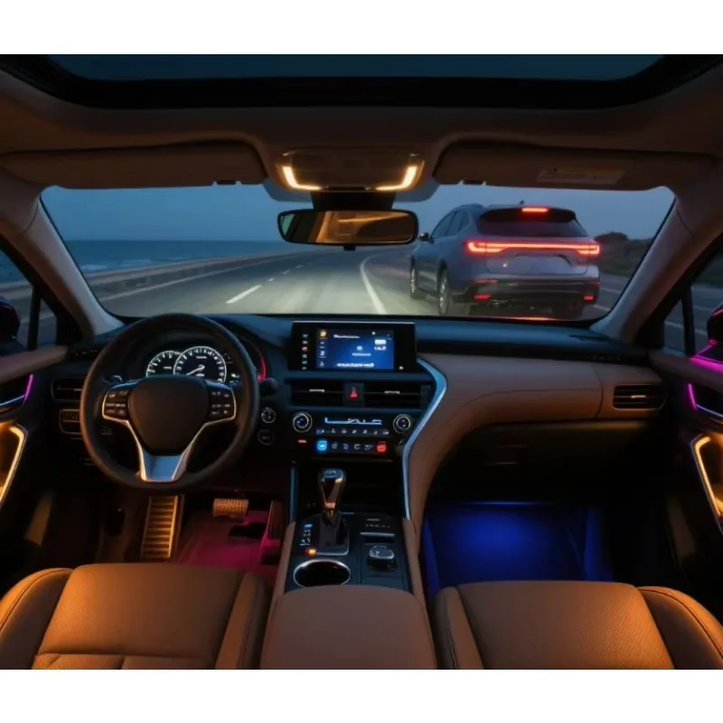 Premium Ambient Lighting Kit for Strip Lights with Door Sensing, Dimmable Modes, No Wiring Damage