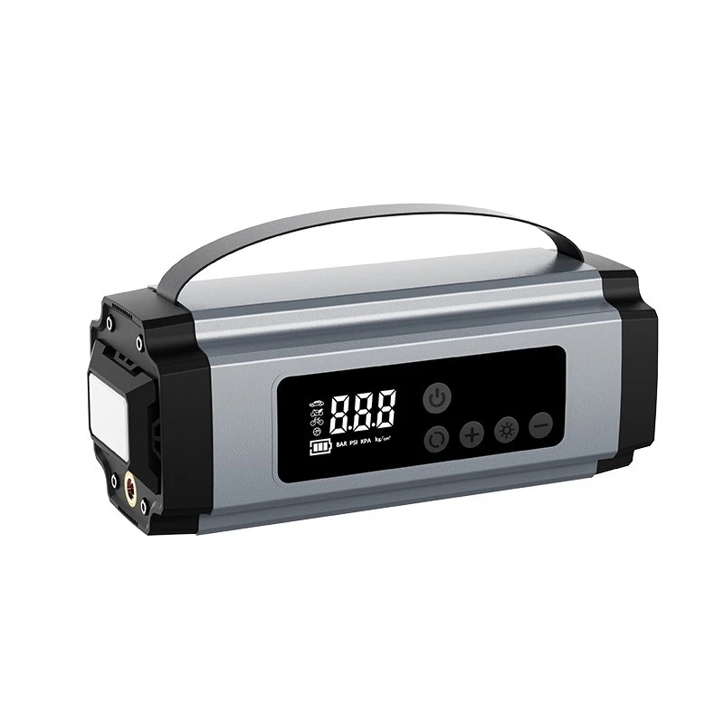 Car tire inflation pump, car emergency start power supply, wireless portable car tire with pressure pump integrated electromecha