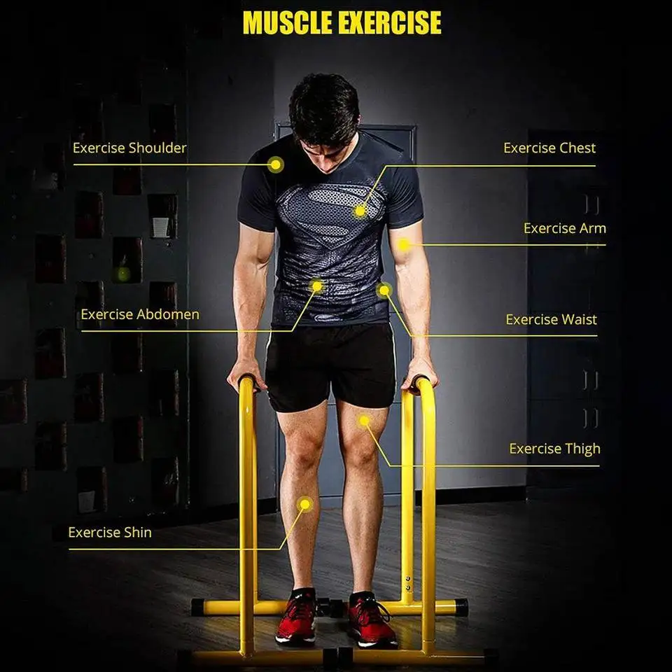 Hot Selling Professional Home Gym Fitness Gymnastics Adjustable Push up Stand Parallel Dip Bars