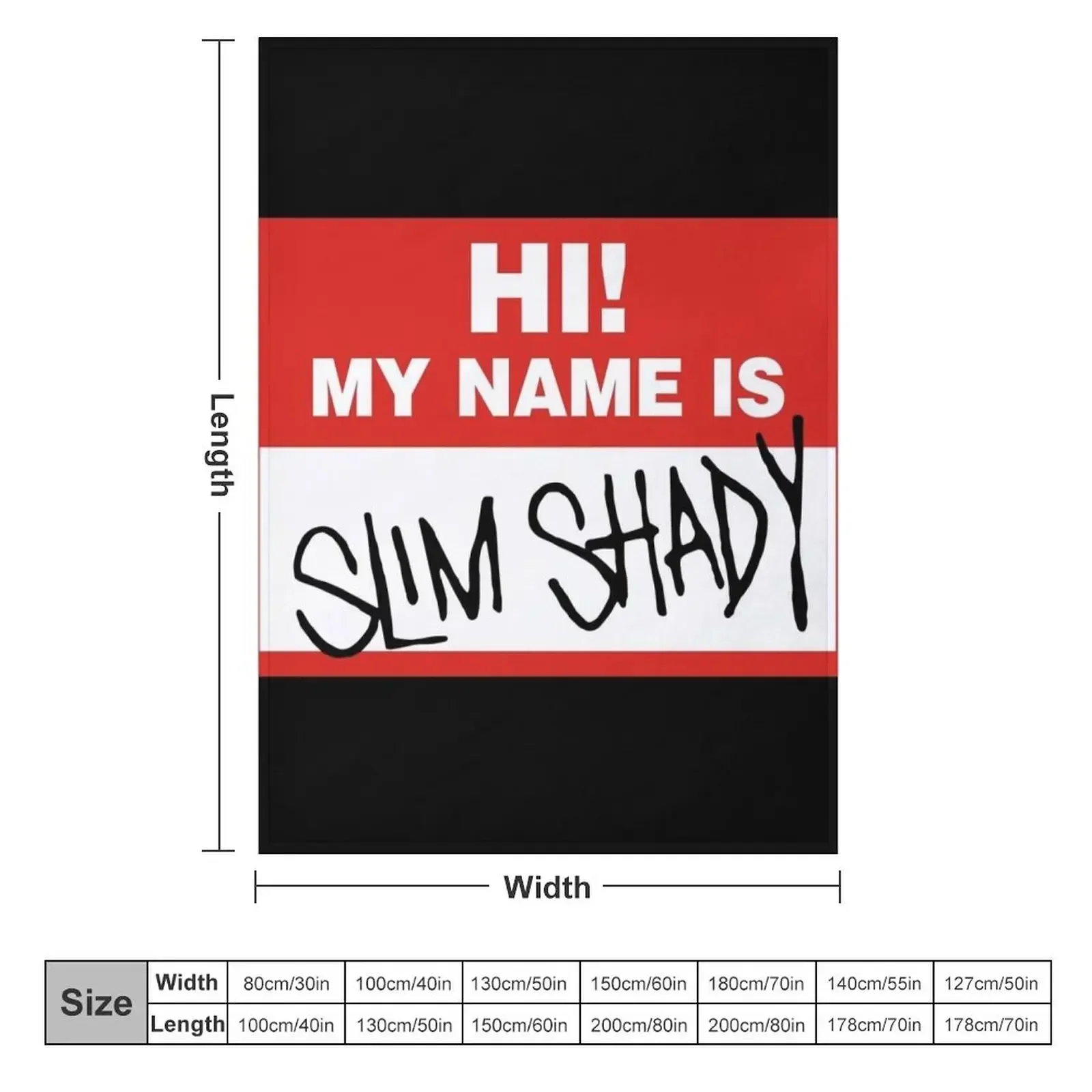 My name is Slim Shady Throw Blanket Luxury Brand Warm Retros Designers Blankets