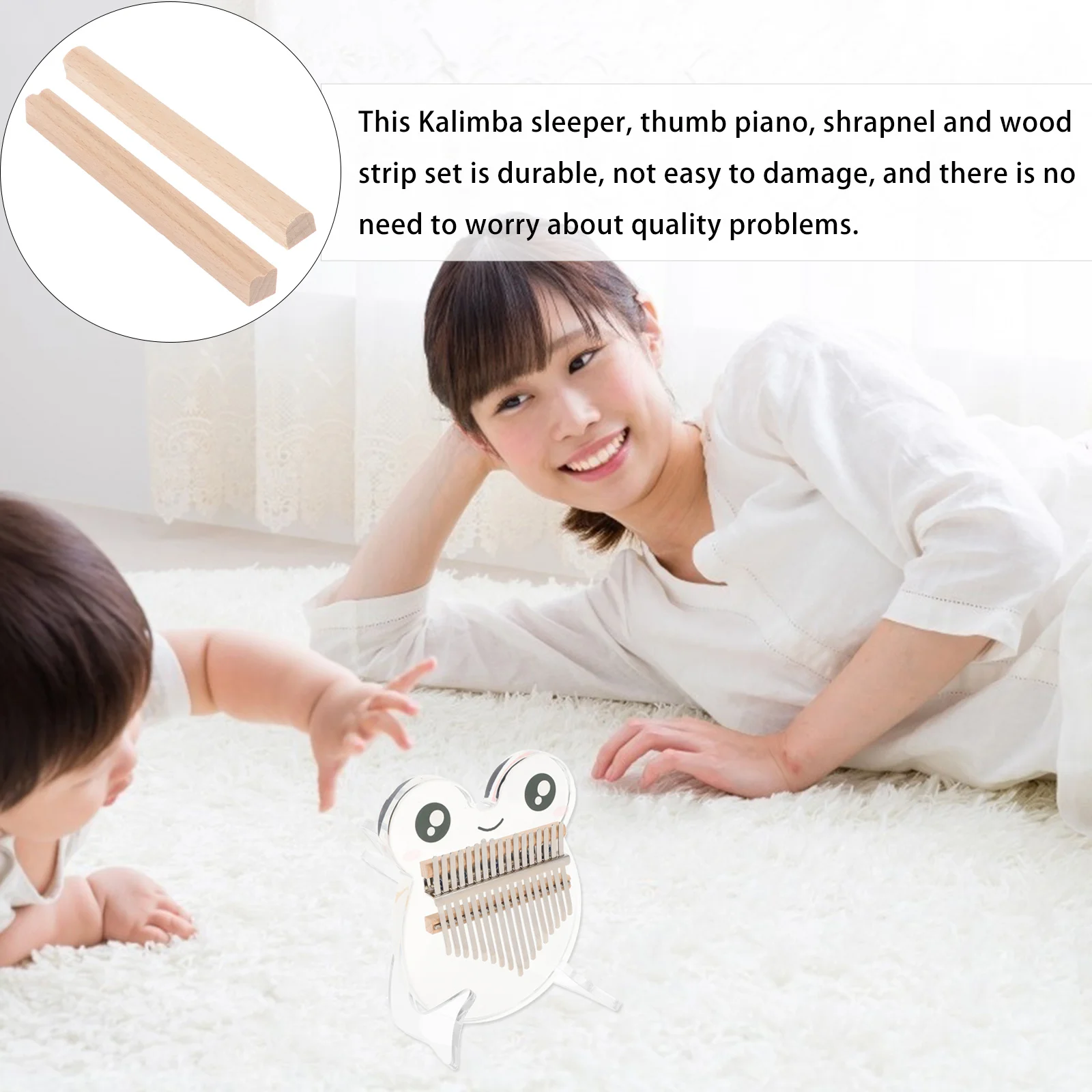 

6Pcs Kalimba Replacement Bridge Hard Texture Enhances Sound Transmission Small Size Easy Operation No Hand Injury Long-Term