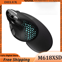 Delux M618XSD Wireless Mouse OLED Screen Designer Tri Mode Seeker Ergonomic Mouse 1000mAh Removable Back Cover Pc Gamer Office