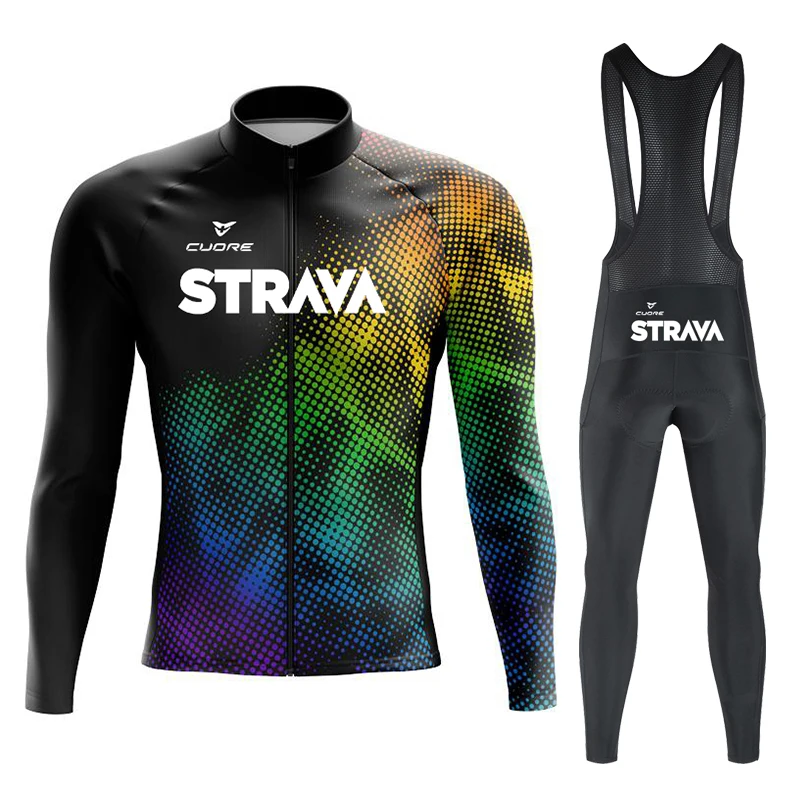 CUDRE STRAVA Men's Cycling Outfit Short Cycling Man Bicycle Set Jersey Bike for Men Mtb Men's Clothing Maillot Cyclisme Bicycles